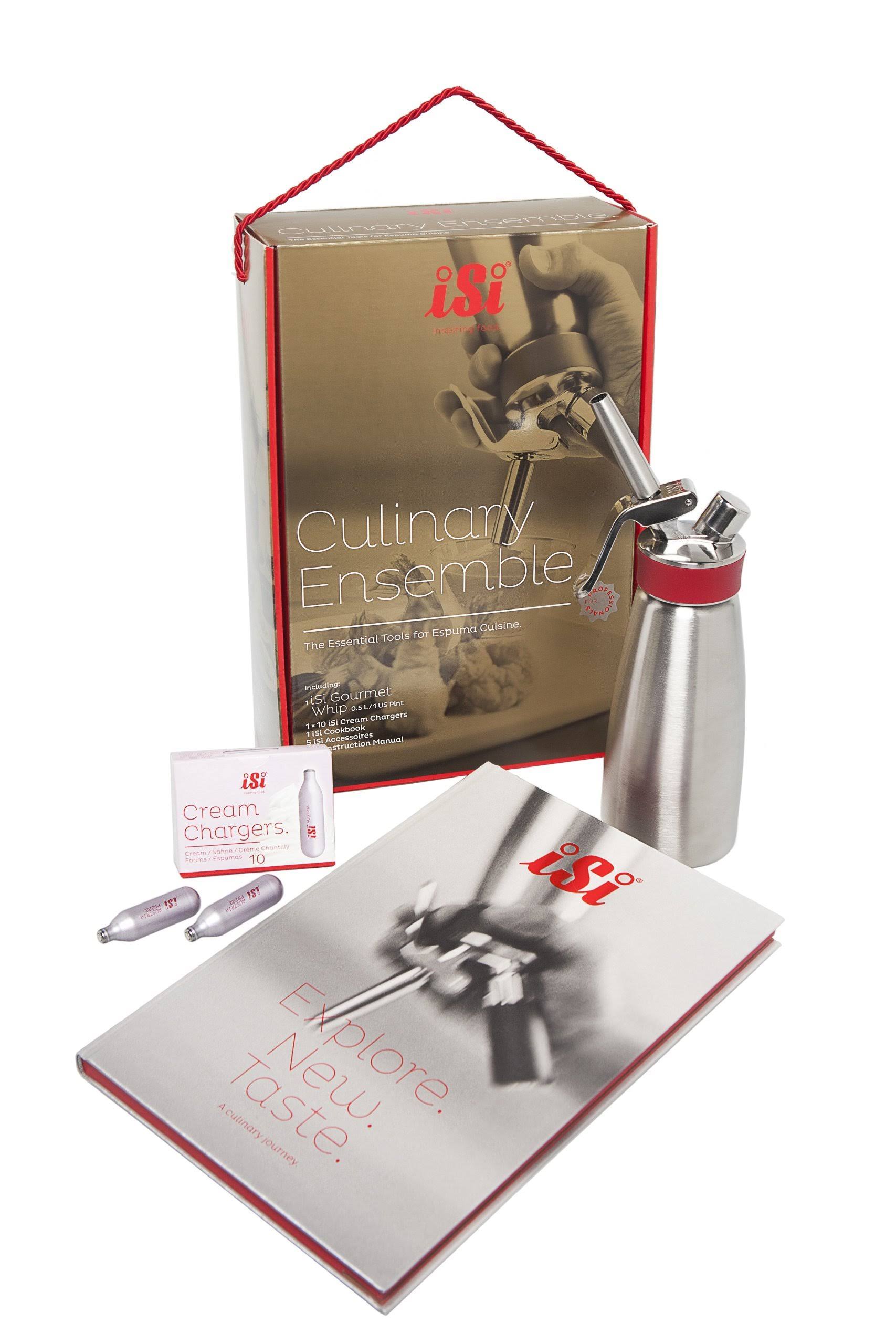 iSi North America 1608011 Culinary Ensemble with 1-Pint Gourmet Whip and Accessories