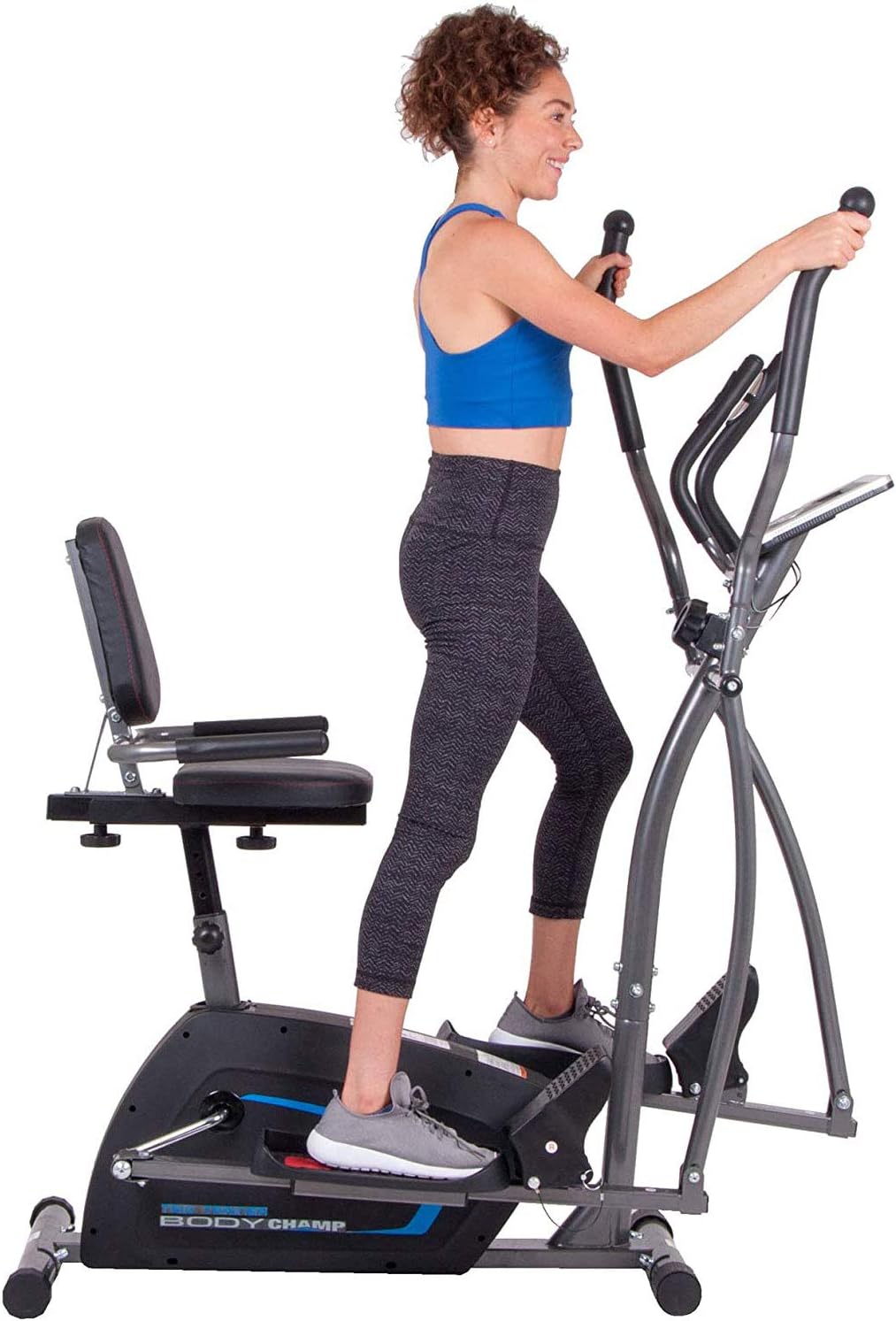 Body Champ 3-in-1 Exercise Machine, Trio Trainer, Elliptical and Upright Recumbent Bike