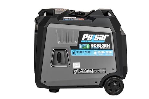 Pulsar 9500W Tri Fuel Gasoline Propane Natural Gas Portable Inverter Generator w/Remote Start & CO Sentry for Home Use GS95TiSCO