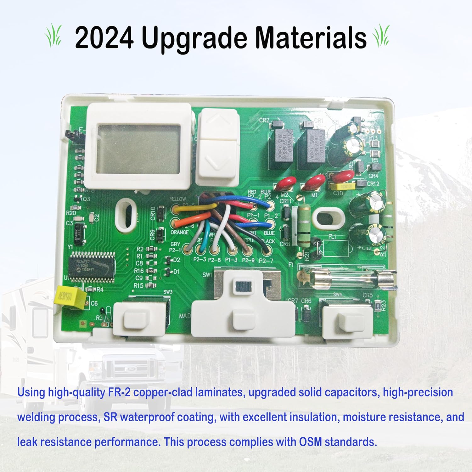 2024 New Upgraded 6536A3351 Compatible with Coleman-Mach,Two-Stage Digital Thermostat for Heat Pump & Gas Furnace,Wall-Mounted, White