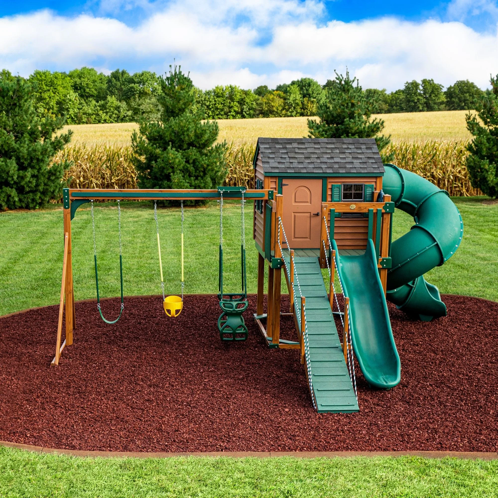 GroundSmart Red Rubber Mulch, 75 cu ft Super Sack