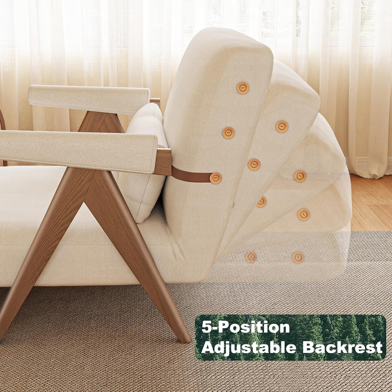 Convertible Sleeper Chair Bed, 3-in-1 Single Chair Bed Sleeper for Adults with Adjustable Backrest for Living Room, Bedroom