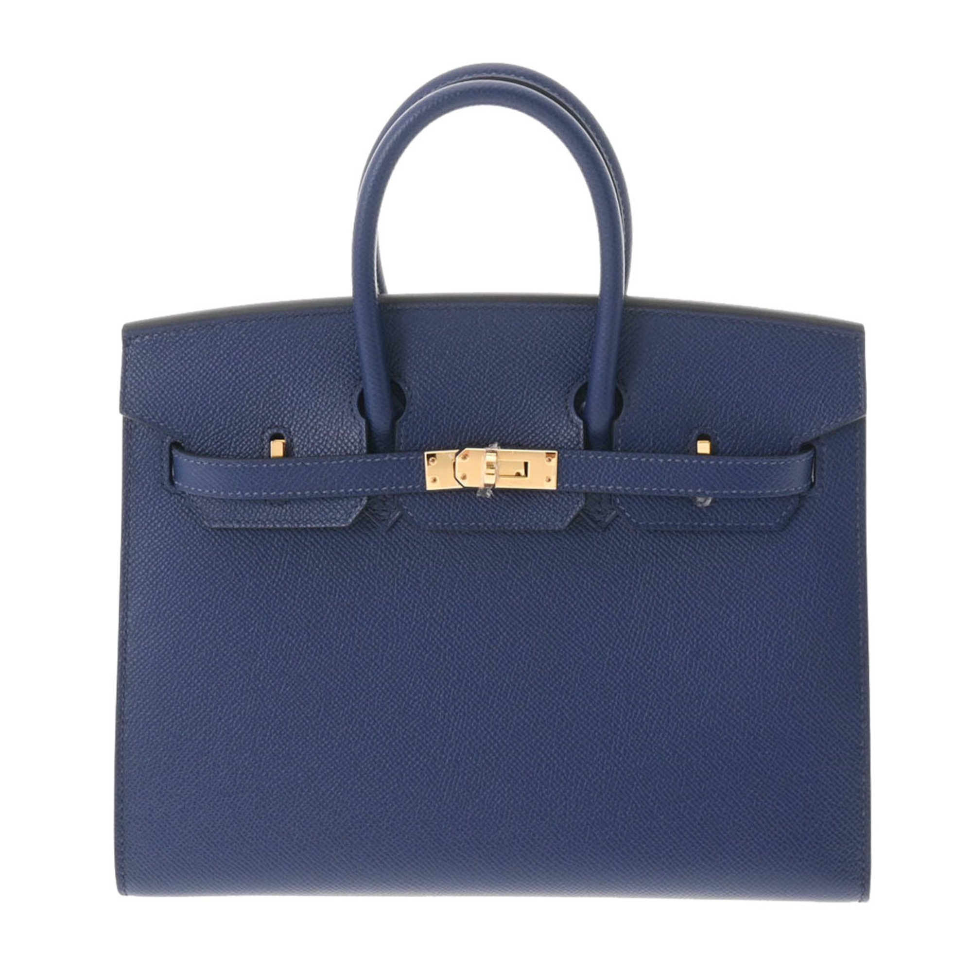 Pre-Owned HERMES Hermes Birkin 25 Serie Blue Saphir U Engraved (around 2022) Women's Vaux Epson Handbag (Like New)