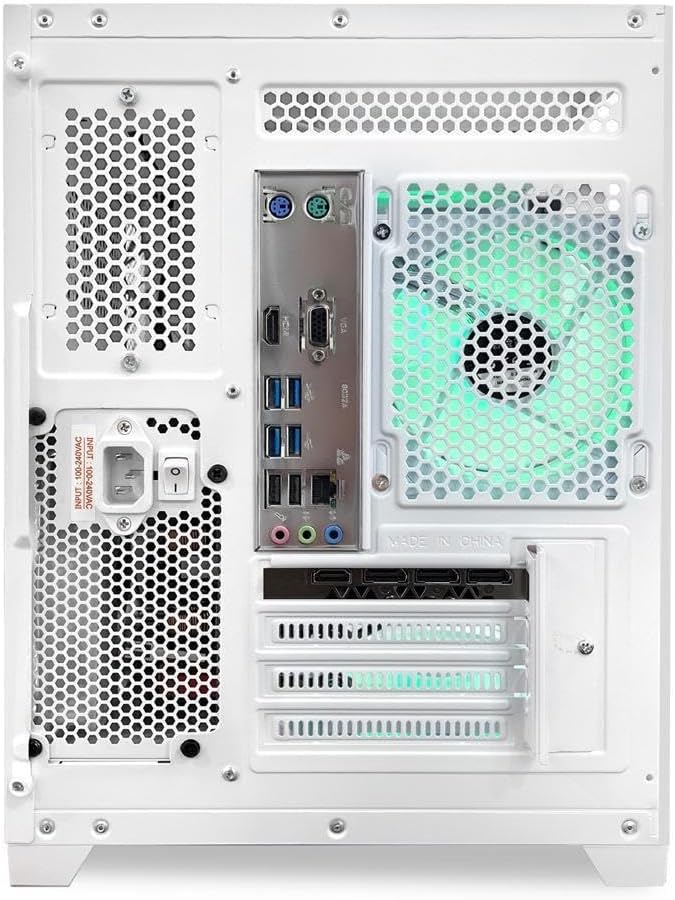 Gaming PC -AMD Ryzen 5 5600X 3.7 GHz-RTX 4060 8GB-16GB DDR4 RAM-1TB M.2 SSD-240 Liquid Cooler -WiFi &Bluetooth -RGB Fans-Windows 11 Pro Desktop Computer-White