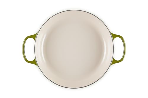 Le Creuset Olive Branch Collection Enameled Cast Iron Signature Braiser, 3.5 qt., Artichaut with Embossed Lid