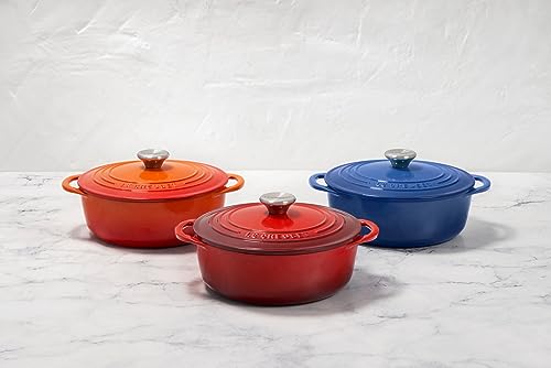 Le Creuset Enameled Cast Iron Shallow Round Oven, 2.75 Qt., Cerise