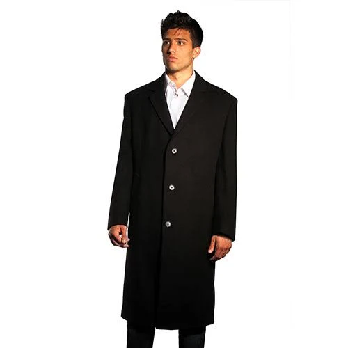 Jean-Paul Germain Sander Topcoat, Men&s, Size: 56, Black