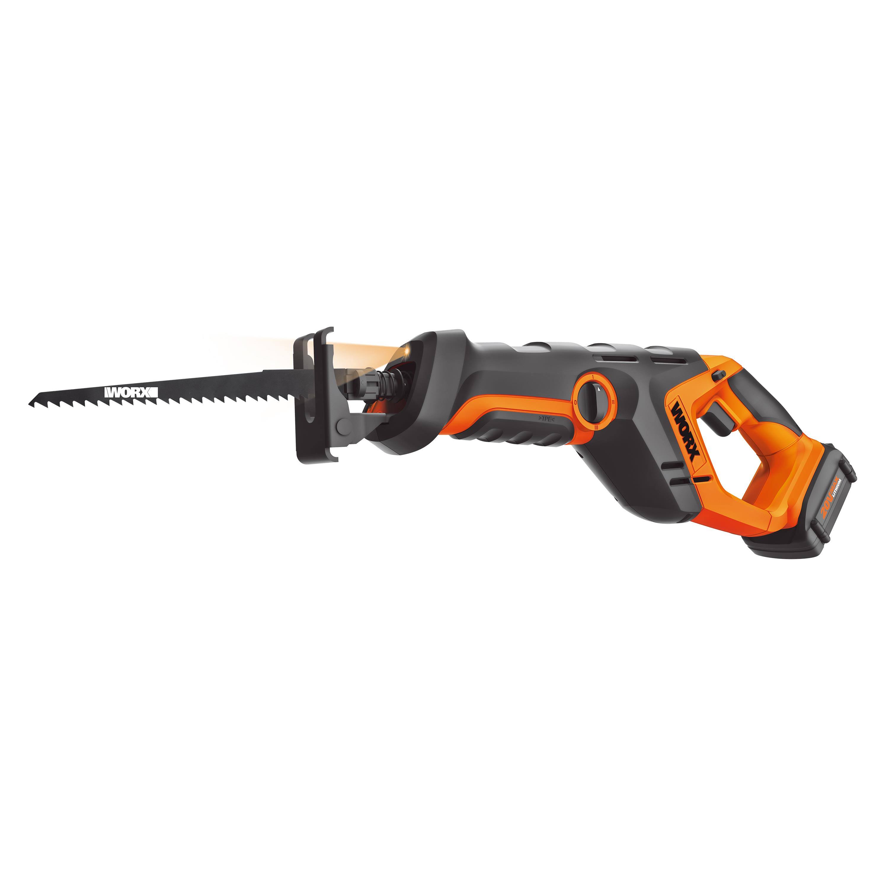 Worx Wx508l Cordless Reciprocating Saw, 20V