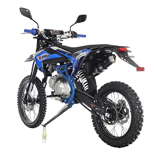 X-PRO 150 Dirt Bike Storm DLX 150 4-Speed Manual Transmission with All Lights, Electric/Kick Start, Big 19"/16" Tires!