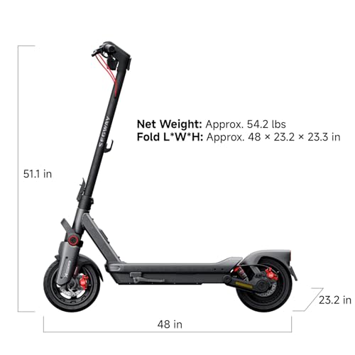 Segway Ninebot Max G3 Electric Scooter, 28 mph Top Speed w/ 50 Miles Max Range, 2000W Peak Motor, Dual Hydraulic Suspension, Fast Charging Scooter for Adults and Teens, UL-2272 2271 Certified