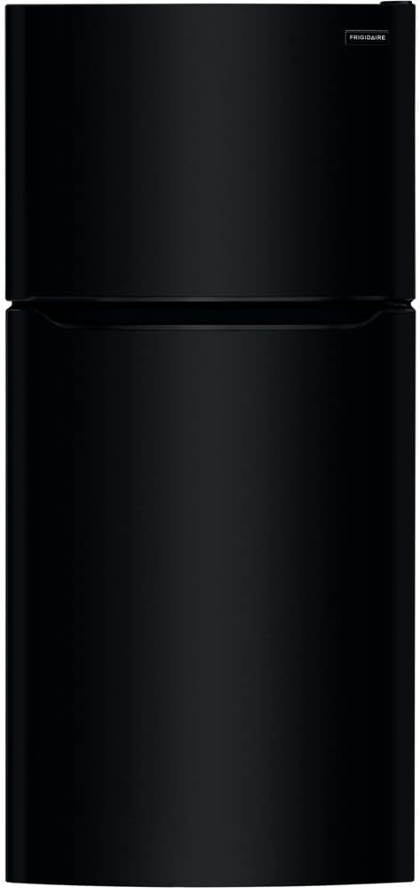 Frigidaire FFHT1835VB 30" Top Freezer Refrigerator with 18 cu. ft. Total Capacity 2 Full Width Glass SpaceWise Refrigerator Shelves 1 Full Width Wire Freezer Shelf and Reversible Door in Black