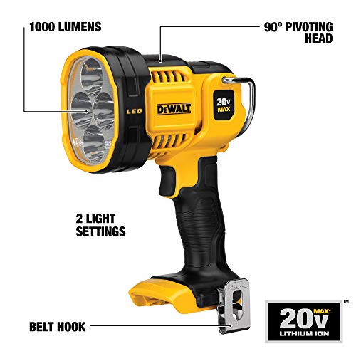 DEWALT 20V MAX LED Work Lights (DCL050) and (DCL043)