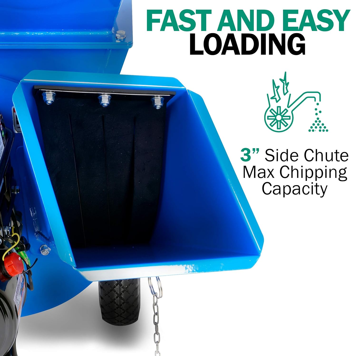 Landworks Wood Chipper Shredder Mulcher Super Heavy Duty 7HP 3 in 1 Multi-Function 3" Inch Max Capacity