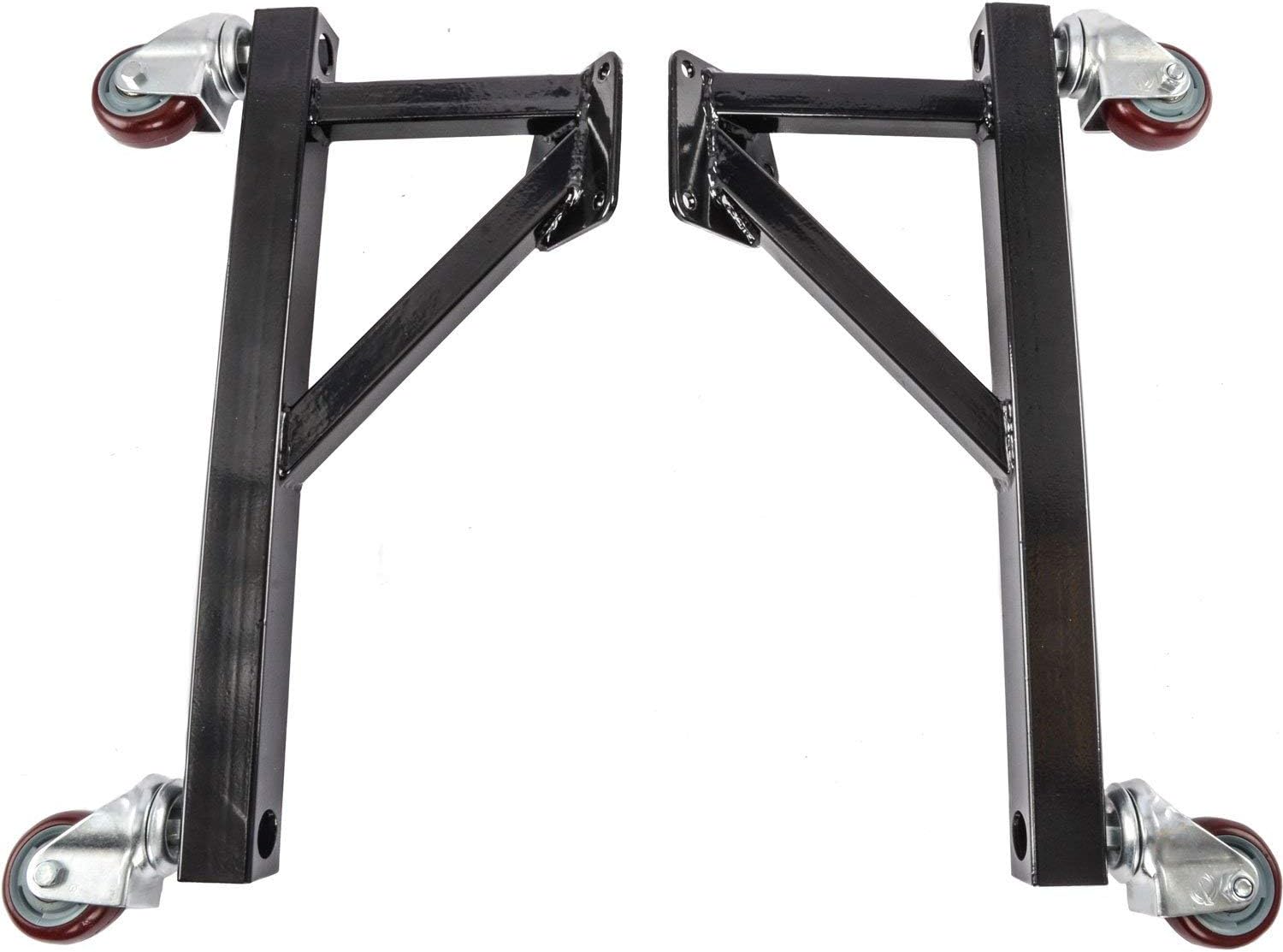 JEGS Heavy Duty Engine Stand - Two-Piece Engine Cradle Design - Fits Small and Big Block Engines - Bolts Directly to Engine Block - Steel, Black Powder Coat Finish - Motor Stand - 1 Pair