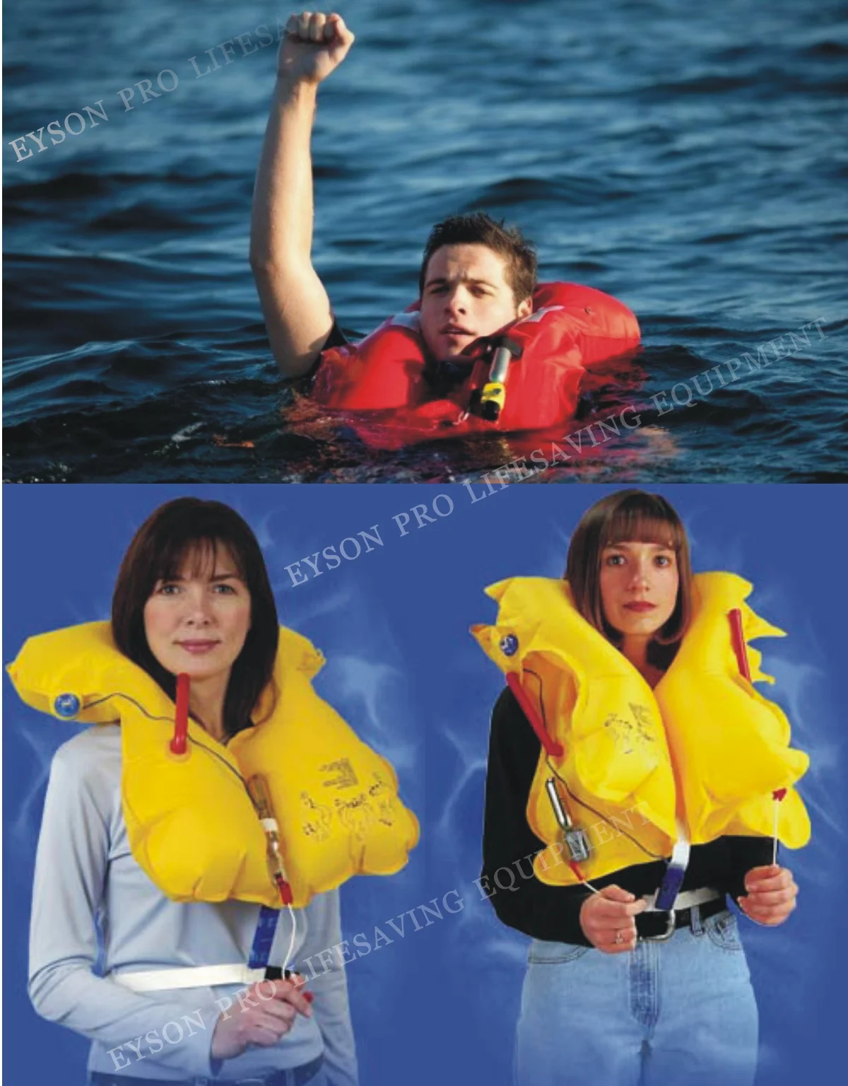 Top Safety Adult Life Jacket with Whistle - Manual Version Inflatable Lifejacket Life Vest PFD for Boating Fishing Kayaking Canoeing Sailing Paddle Boarding SUP Water Ski Light Weight Adjustable Size