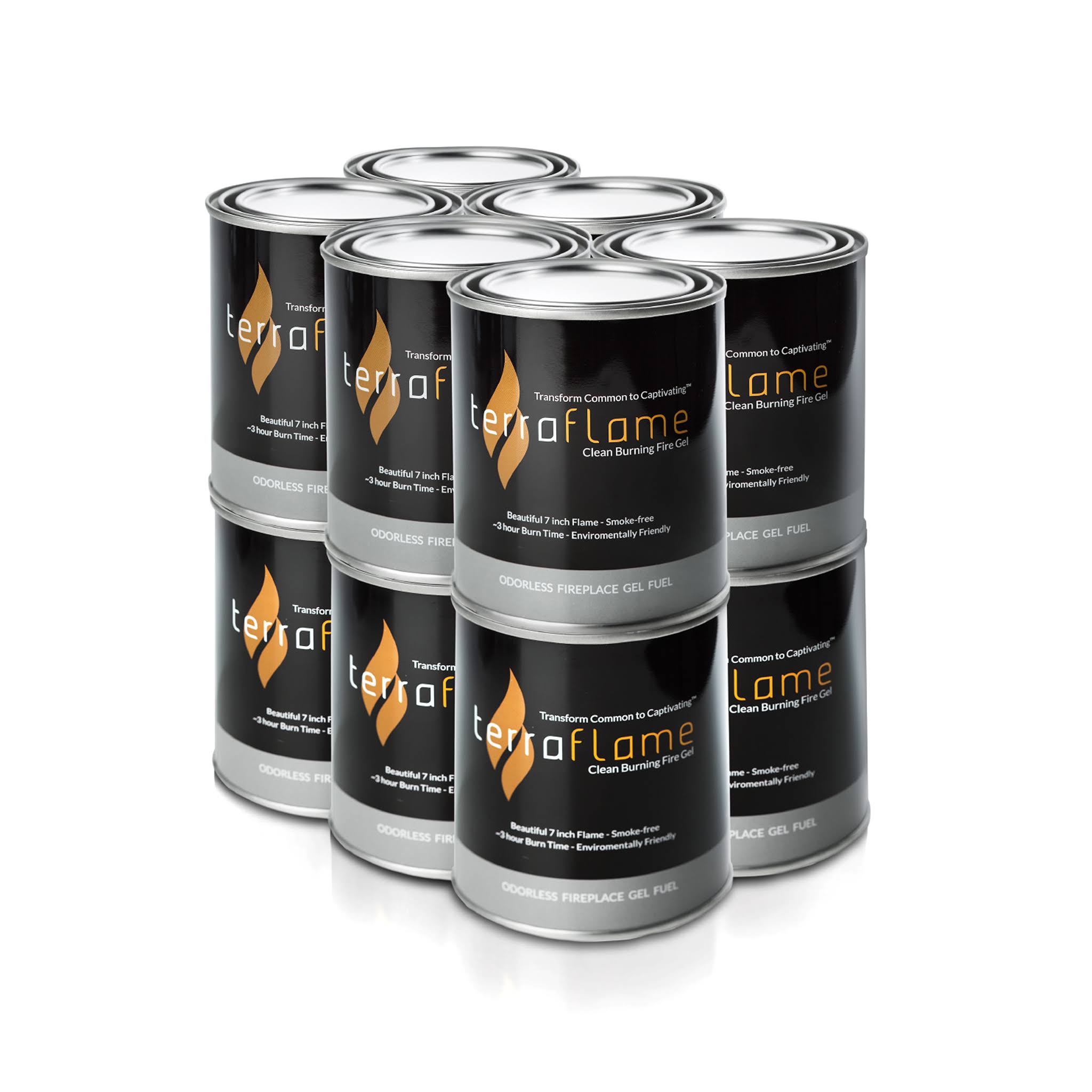 TerraFlame Pure Gel Fuel by SunJel - 12 Pack