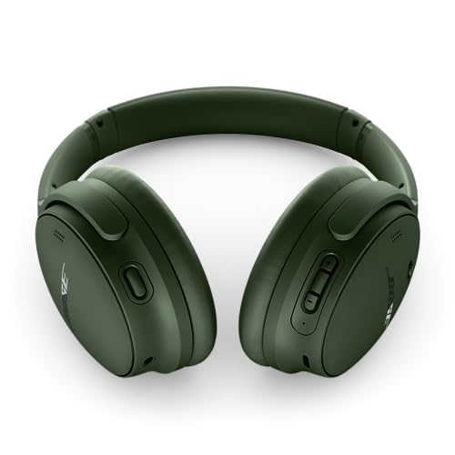 Bose QuietComfort Bluetooth Headphones, Wireless Headphones with Active Over Ear Noise Cancelling and Mic, Deep Bass, Up to 24 Hours of Playtime, Sandstone