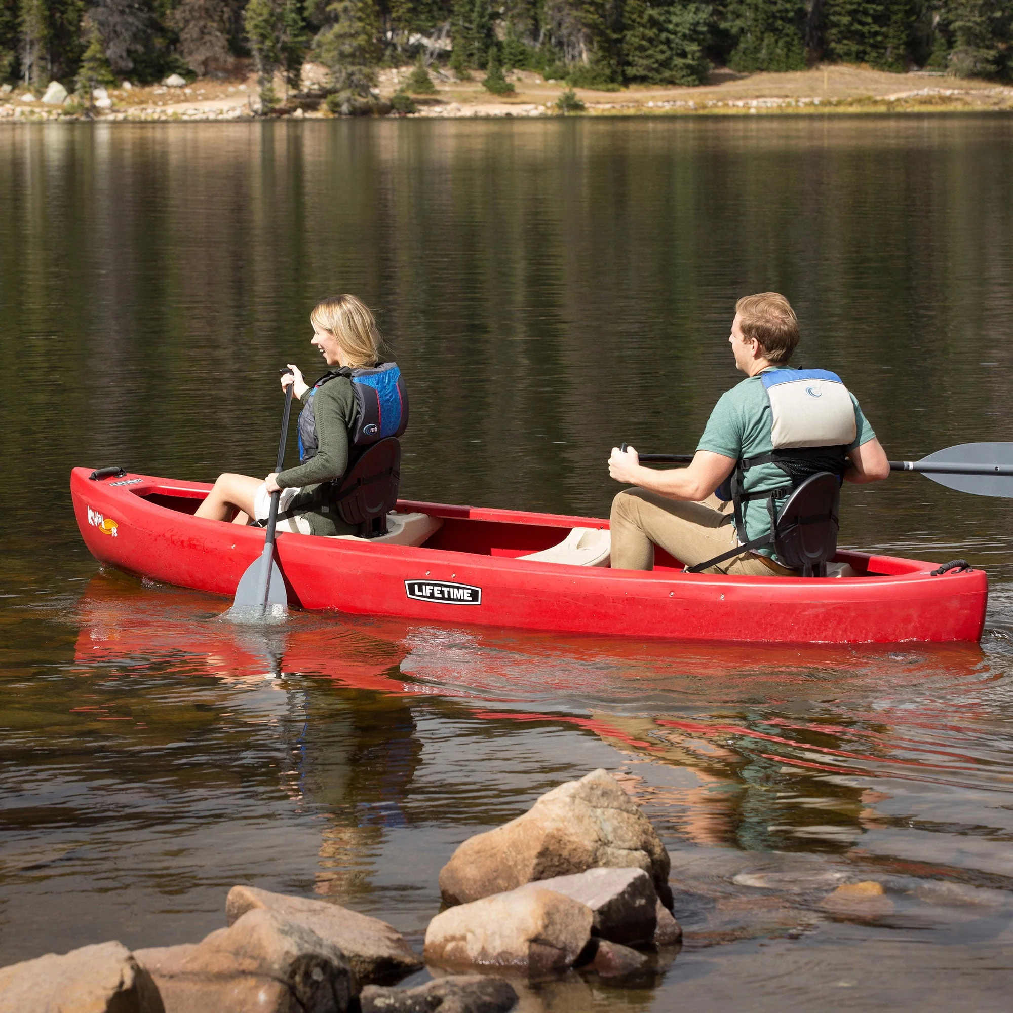 Lifetime Wasatch 130 Canoe - Forest Green - 90561