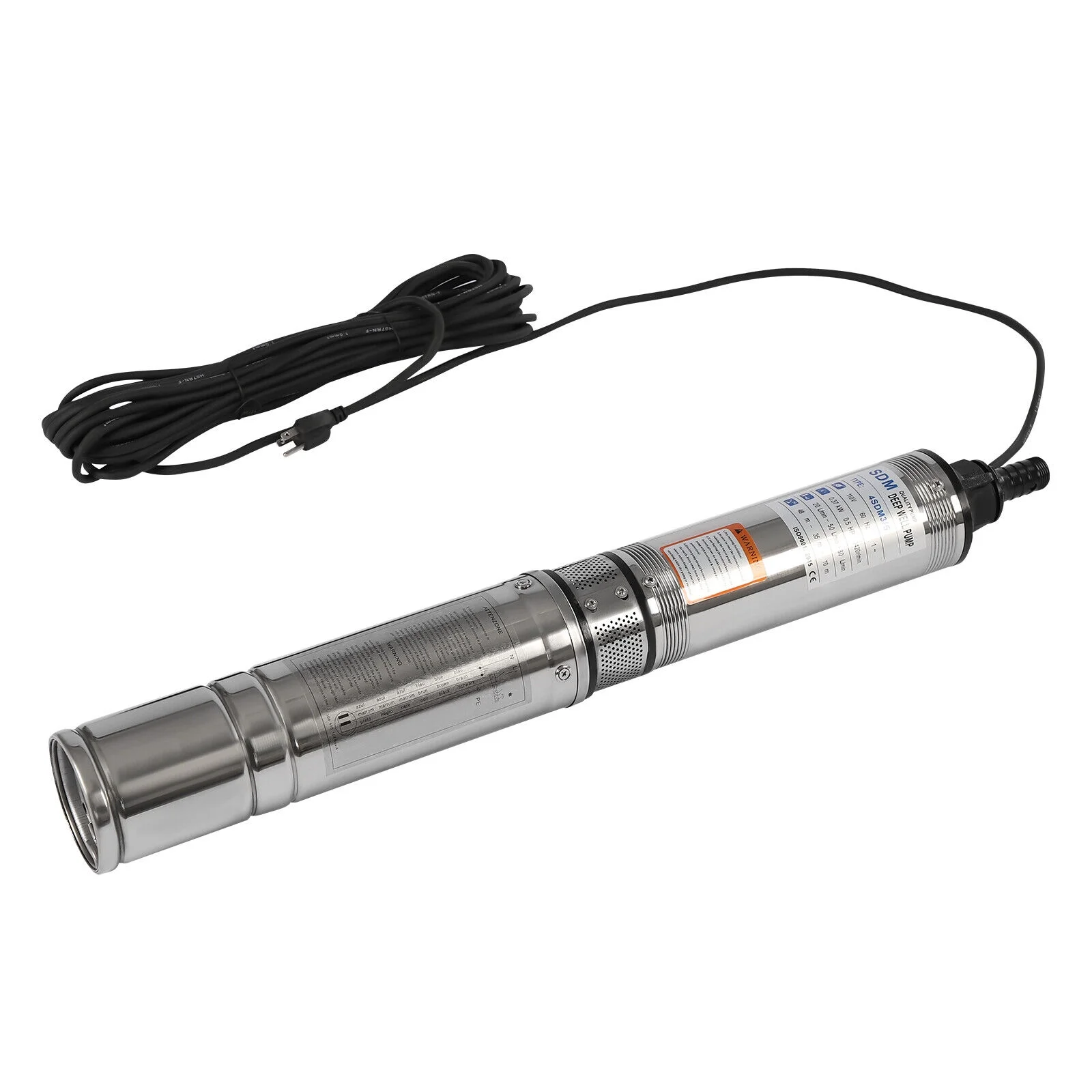 110V Submersible Deep Well Water Pump Stainless Steel Submersible Well Pump