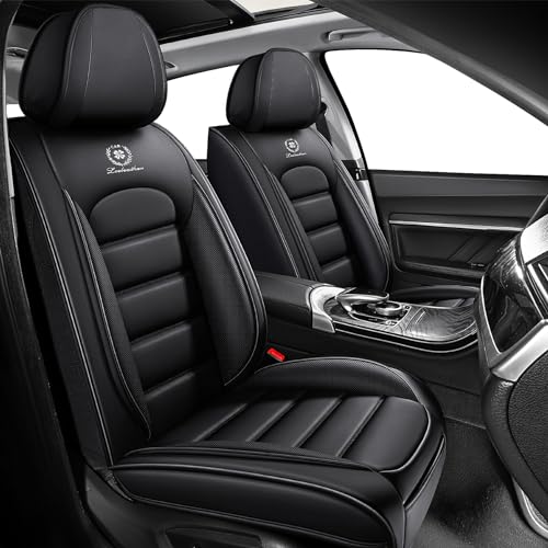 Car Seat Covers Front Seats for Toyota Corolla Cross 2000-2024,Leather Cover Seats for Cars,Automotive Seat Covers Vehicle Cushion Compatible with Airbag（Front Seats,Classic Black）