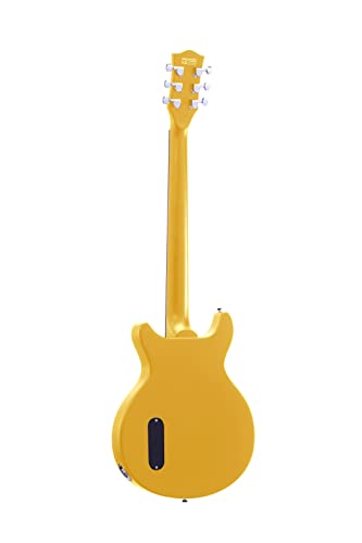 IYV 6 String ILJR-200 Solid Basswood Body Electric Guitar, TV Yellow, Right