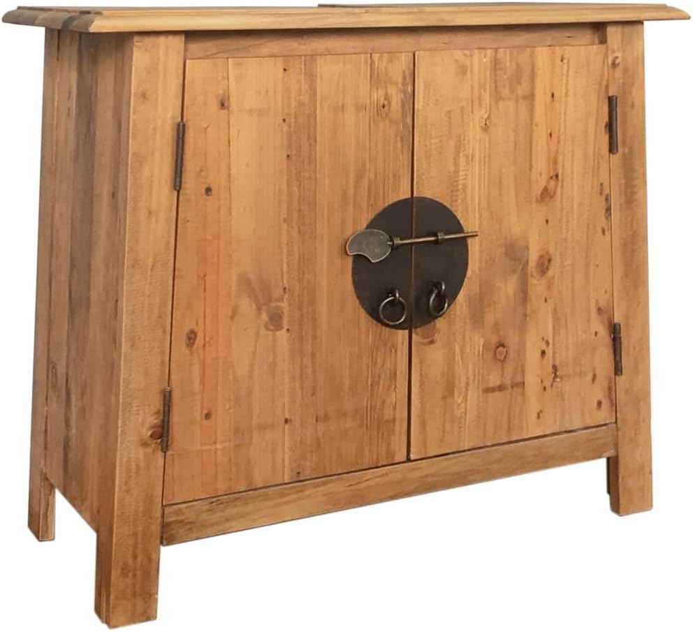 vidaXL Solid Recycled Pinewood Bathroom Vanity Cabinet Vintage Look 27.6