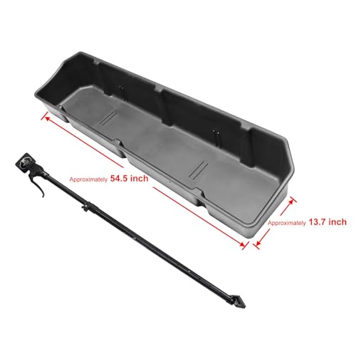 GMC Ram Full Size Truck Bed Storage Cargo Organizer & Adjustable Bar for Pickup Container