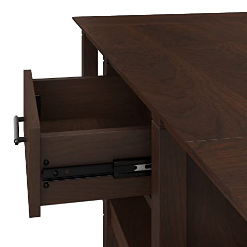 Bush Furniture Key West Coffee Table with Storage with Aged Bronze Hardware | Center Counter for Living Room, 47Wx24Dx18H, Bing Cherry