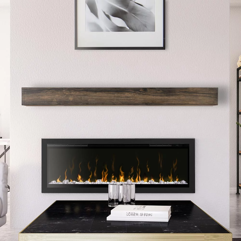Mantels Direct Vail 60-in x 6-in Farmhouse Wood Fireplace Mantel Shelf -Driftwood