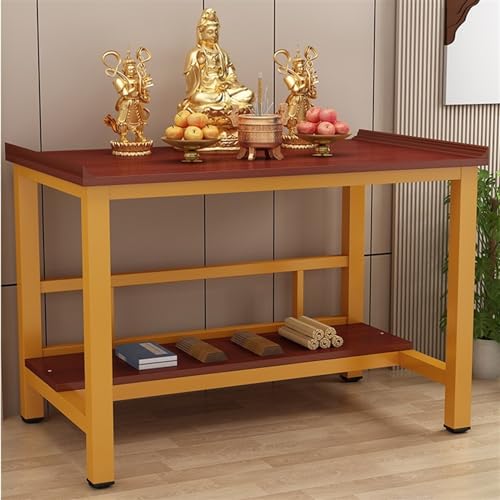 FEELIN Offering Buddha Altar Home Chinese Style Buddha Table Single-Layer Buddha Table Simple Porch Table Incense Table Offering Table Cabinet Tribute Table(Size:80cm)