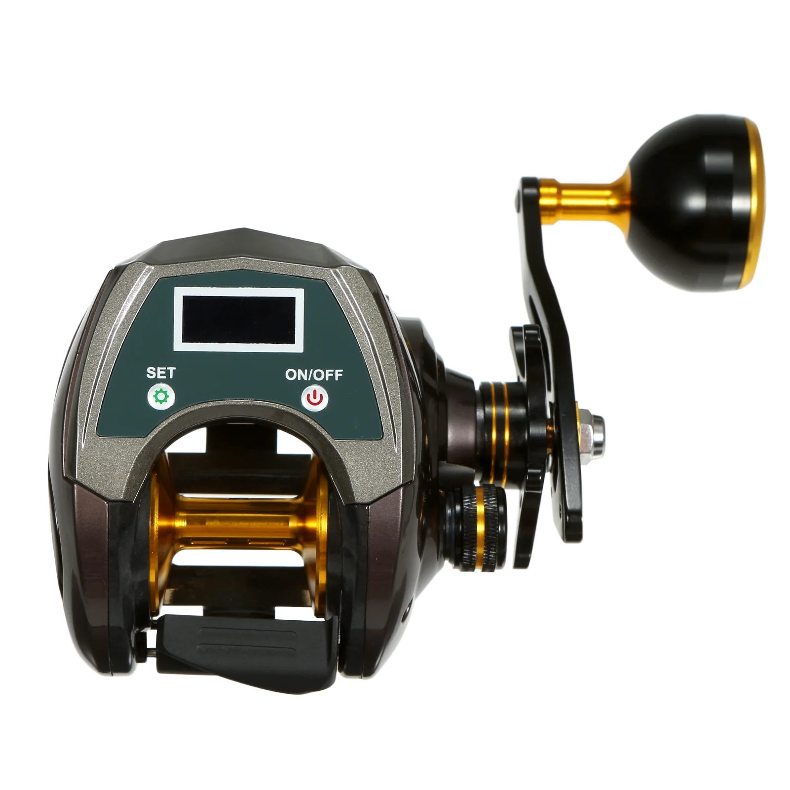 EXBERT USB Rechargeable Carbon Fiber Baitcasting Reel 9+1BB Fishing Reel with Display High Speed 6.4: 1 Gear Ratio Magnetic Brake System Baitcaster Reel For Right Hand