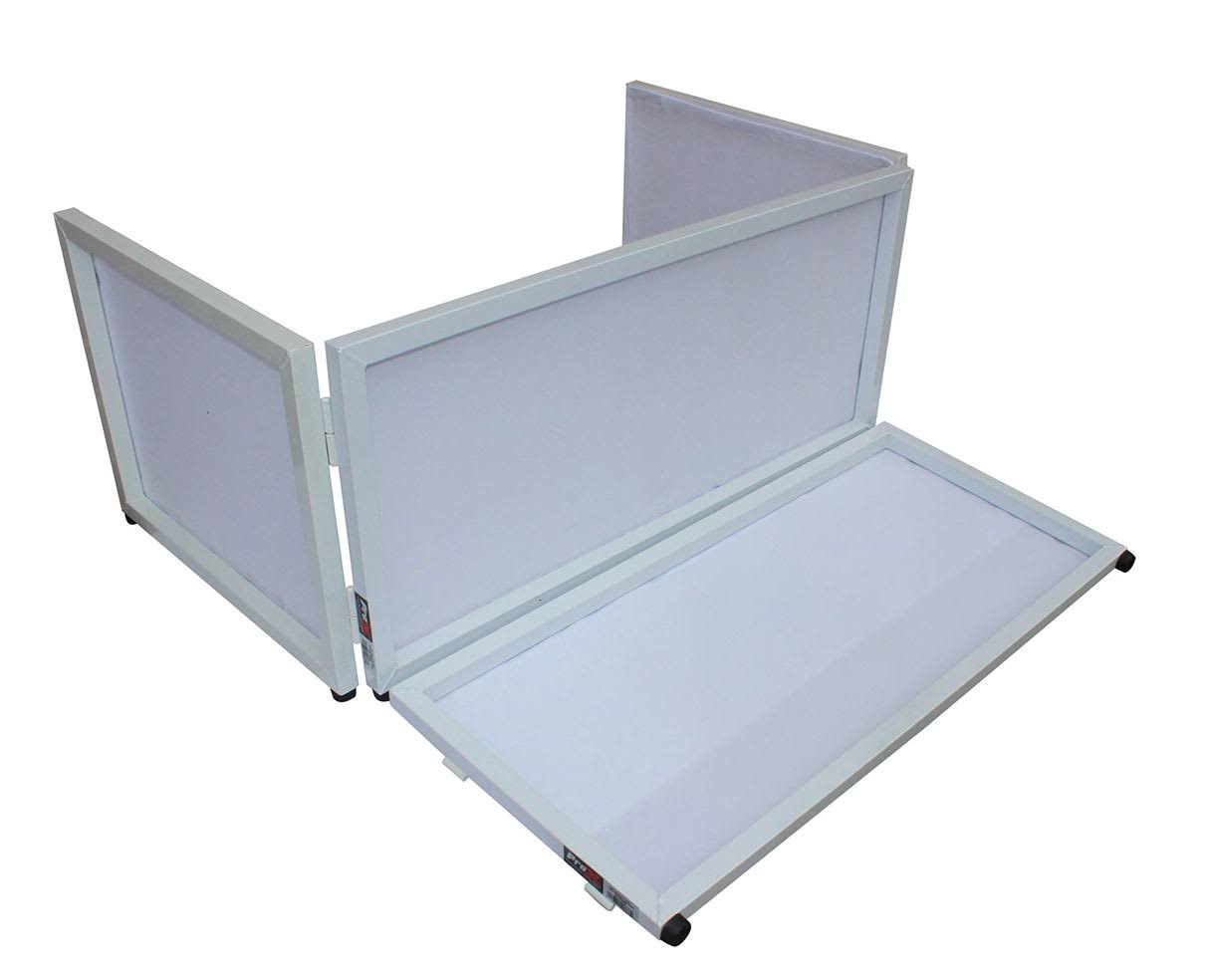 Prox XF-Ttfw 6ft Table Top DJ Facade Wedding White Trim + Black u0026 White Scrim
