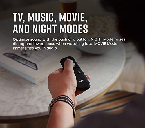 Polk MagniFi Max AX 5.1.2 Channel Sound Bar with 10" Wireless Subwoofer, Dolby Atmos and DTS:X Certified, Polk's Patented VoiceAdjust & SDA Technologies, Easy Setup, Black