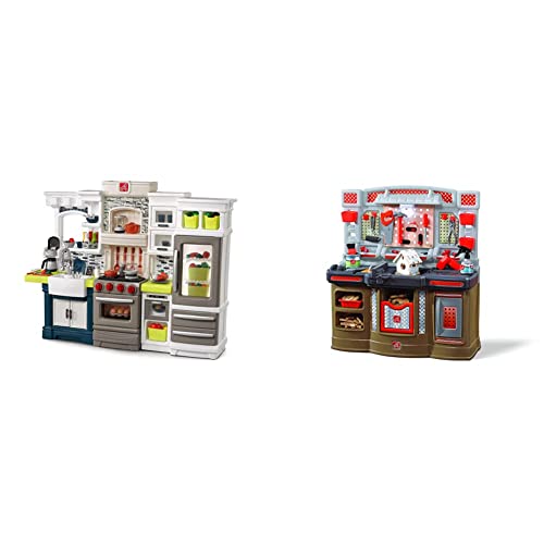Step2 Elegant Edge Kids Kitchen, Indoor/Outdoor Play Kitchen Set, Toddlers 3+ Years Old, 70+ Piece Kitchen Toy Set, Easy to Assemble