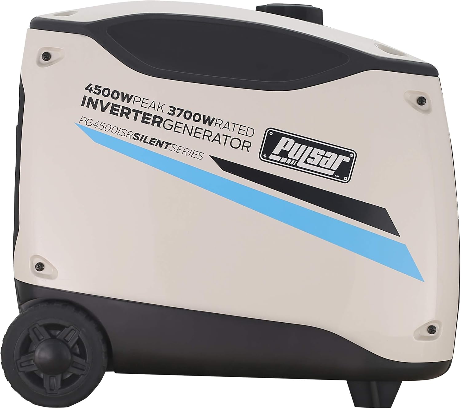 Pulsar 4500W, Portable Quiet Remote Start & Parallel Capability , CARB Compliant Inverter Backup Generator, PG4500iSR, White, RV ready