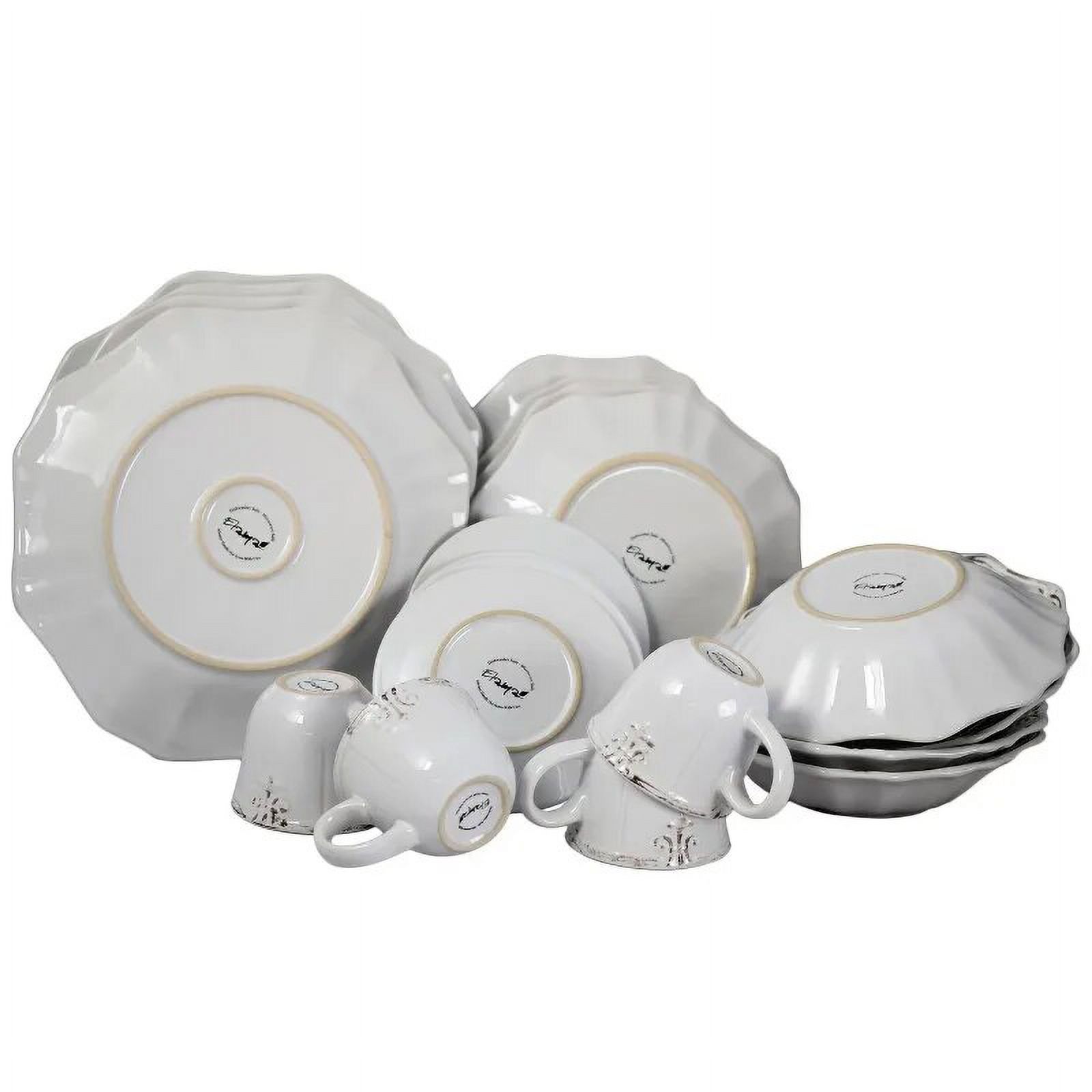 20-Piece White Dinnerware Set - Complete Dining Solution for Every Occasion Stoneware Plates dessert plates for Dinner