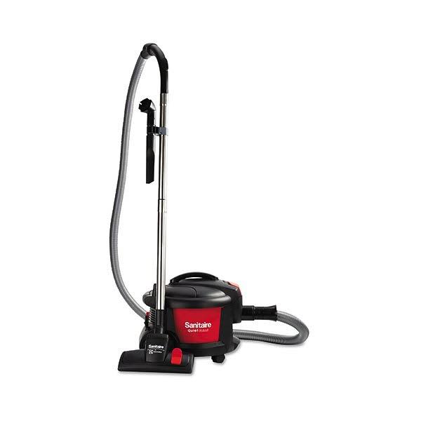 Sanitaire SC3700A Quiet Clean Canister Vacuum, Red/Black