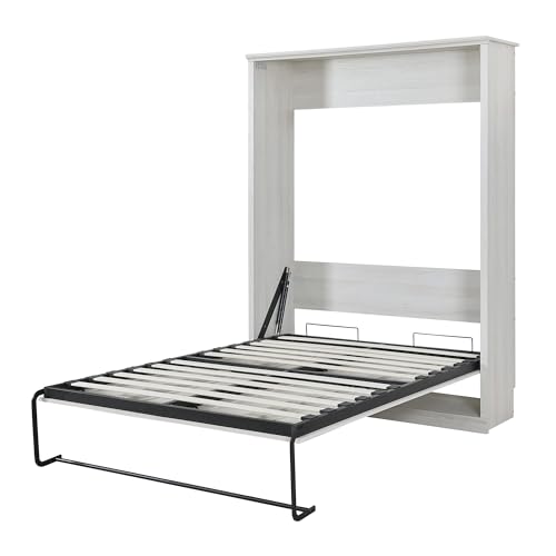 Queen Size Murphy Bed Wall Bed with a Storage Shelf, Space-Saving Wall Bed for Multipurpose Guest Room or Home Office - Gray
