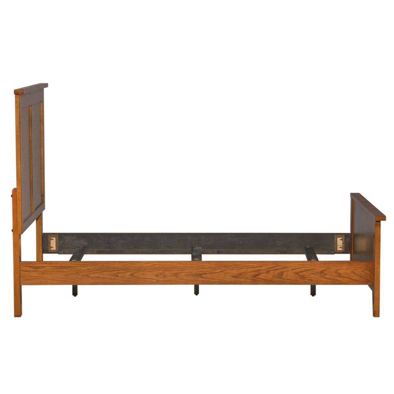 Liberty Furniture Grandpas Cabin Youth Panel Bed in Aged Oak, Twin