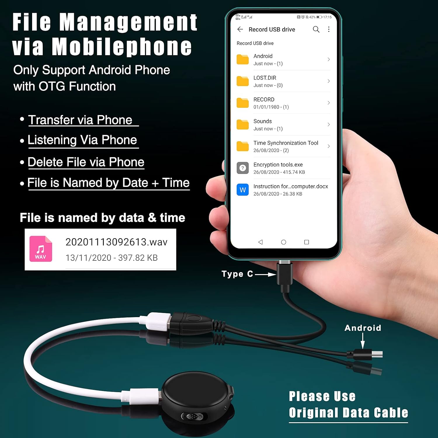 Mini Voice Recorder Slim Voice Activated Recorder Small Recording Device Audio Recorder Digital Voice Recorder 192 Hours Recording Capacity (16GB) Pack of 2
