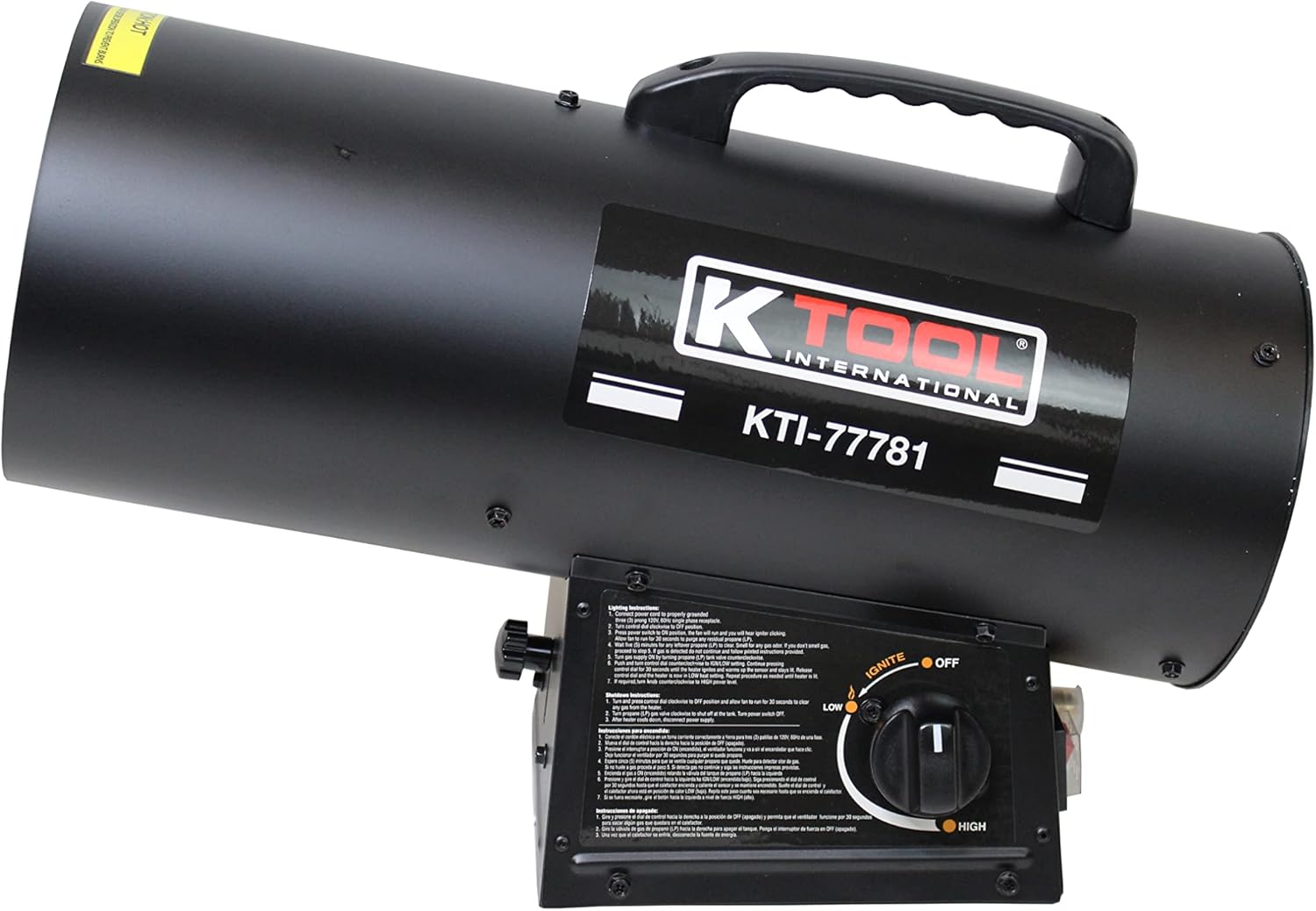 Propane Heater Industrial Space Heater for Garage and Workshop 40,000-60,000 BTU Forced Air Heater K Tool International KTI77781