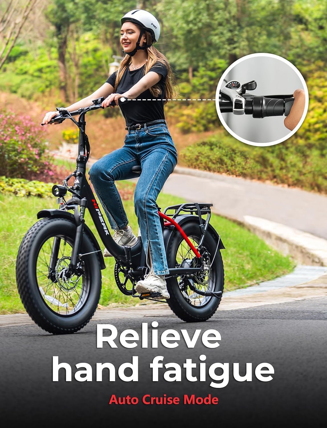 Bona Ebike Foldable Electric Bike for Adults 750W Speeds Up to 25MPH Large 48V 15Ah Removable Battery 20" x 4.0"Fat Tire Electric Bicycle with Front Dual Suspension,UL2849 Certified