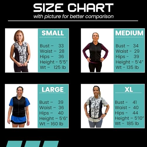 Challenge Weighted Workoutwear Weighted Vest for Women - 4 lb Body Weight Vest with Flexible Thin Weights - Removable Weights for Walking, Running, Cardio, Strength Training, Weight Loss