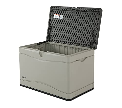 LIFETIME 60254 Heavy-Duty Outdoor Storage Deck Box, 150 Gallon, Desert Sand/Brown