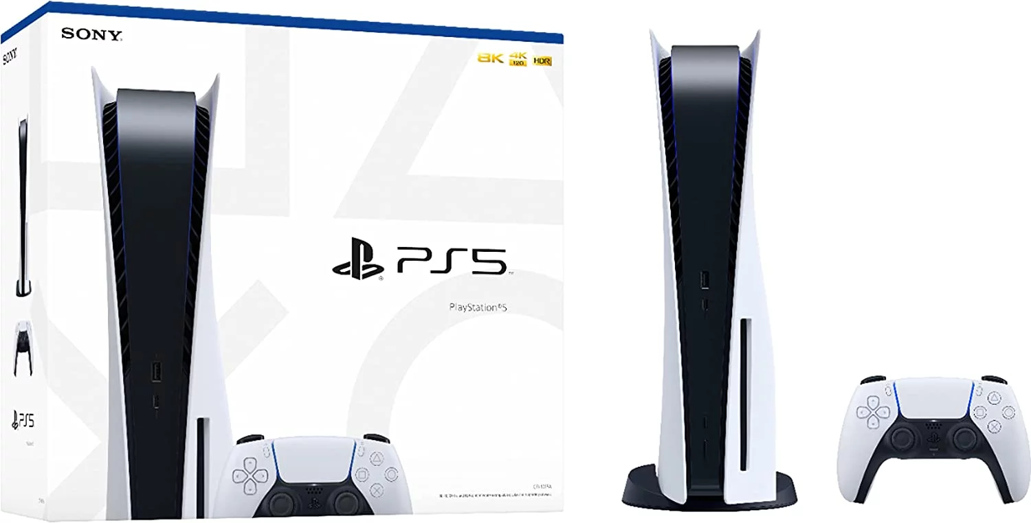 Playstation 5 Sony PS5 Disc Version Gaming Console - x86-64-AMD Ryzen Zen 8 Cores CPU, AMD Radeon RDNA, 4K UHD Blu-Ray, 16GB GDDR6 Memory, Ultra-High Speed 825GB SSD, WiFi 6, BT 5.1, Ethernet