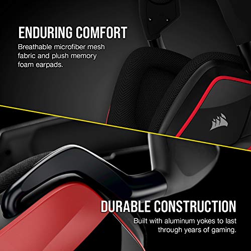 CORSAIR VOID RGB ELITE Wireless Gaming Headset – 7.1 Surround Sound – Omni-Directional Microphone – Microfiber Mesh Earpads – Up to 40ft Range – iCUE Compatible – PC, Mac, PS5, PS4 – White