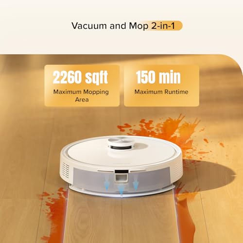 roborock Q5 Max+ Robot Vacuum with Self-Empty Dock, Upgraded from Q5+, 5500 Pa Suction, DuoRoller Brush, Hands-Free Cleaning for up to 7 Weeks, PreciSense LiDAR Navigation, App & Voice Control