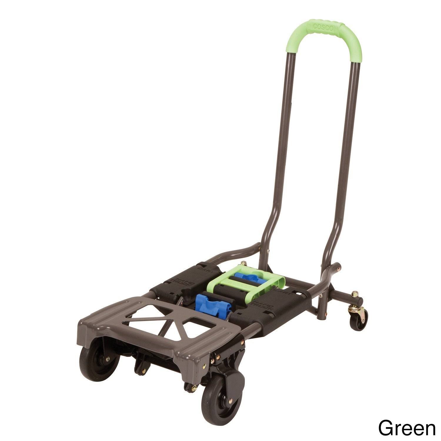 Cosco Shifter Multi-position Folding Hand Truck and Cart, Blue/Green