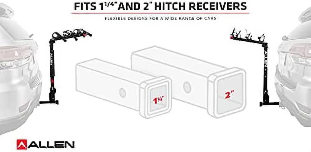 Allen Sports Deluxe 2-Bike Hitch Mount Rack , Silver/Black (522RR)