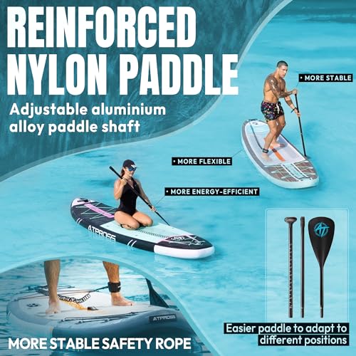 11'6"x35" Inflatable Paddle Board, 450lbs Extra Wide Stand Up Paddleboard for Adults with Premium SUP Accessories Kit & Backpack, Blow Up Kayak Non-Slip Stable Deck Boat for Yoga Fishing Surf